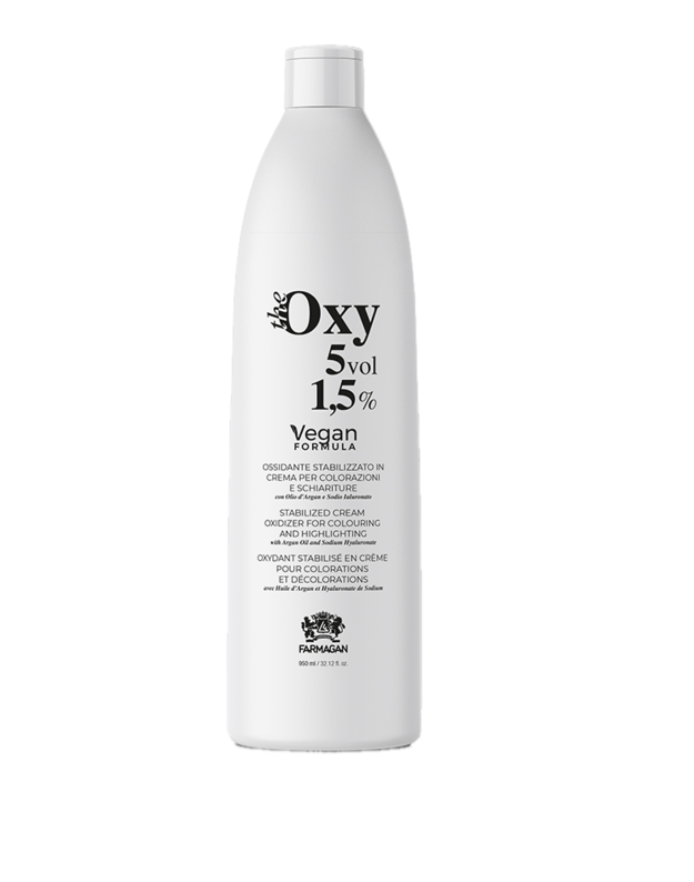 Farmagan The Oxy 5 vol. 1,5% oksidantas plaukų dažams 950 ml - Veganiška formulė