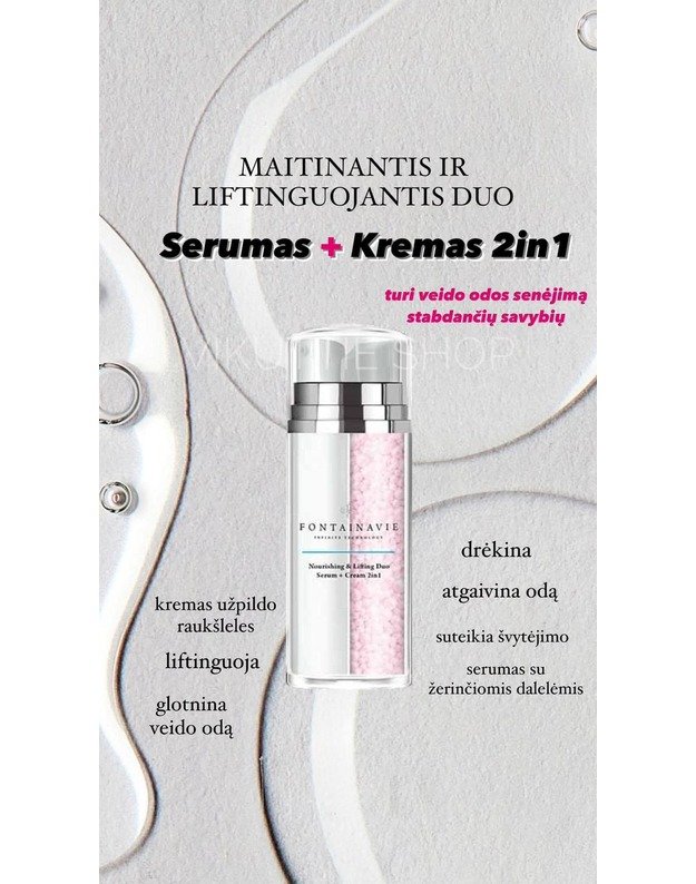 FONTAINAVIE Maitinantis ir Liftinguojantis DUO - Serumas + Kremas 2in1