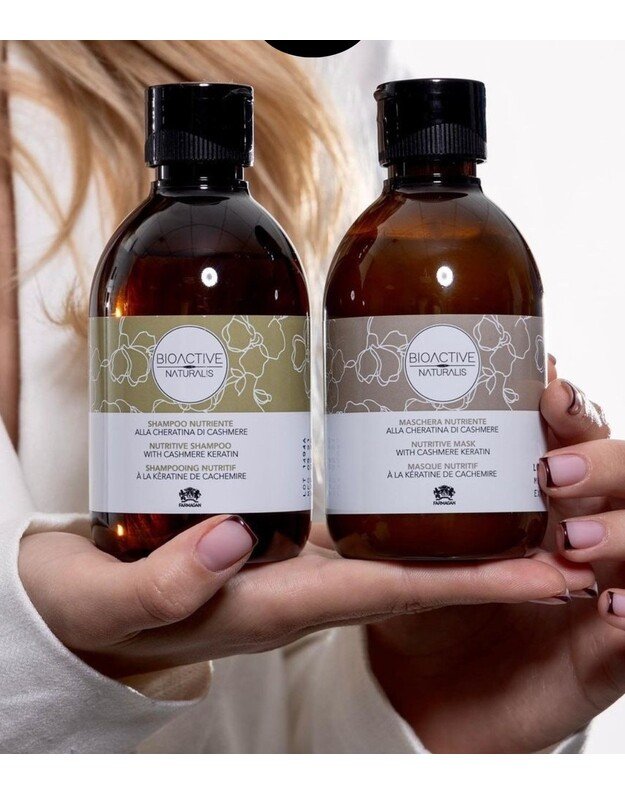 Farmagan Rinkinys Plaukų šampūnas ir kaukė su kašmyro keratinu BIOACTIVE NATURALIS NUTRITIVE 