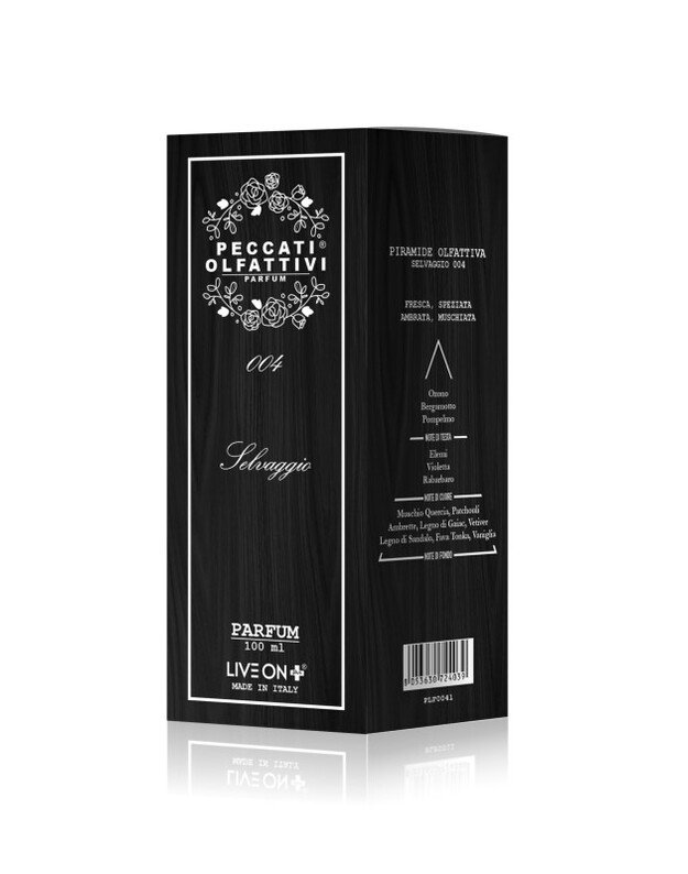Live On Plus Peccati Olfattivi kvepalai 004 vyrams  Peccati Olfattivi Selvaggio 004 MAN 100ml PARFUM