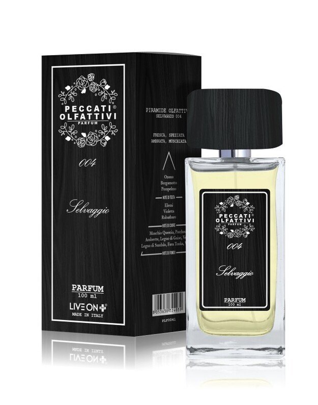 Live On Plus Peccati Olfattivi kvepalai 004 vyrams  Peccati Olfattivi Selvaggio 004 MAN 100ml PARFUM