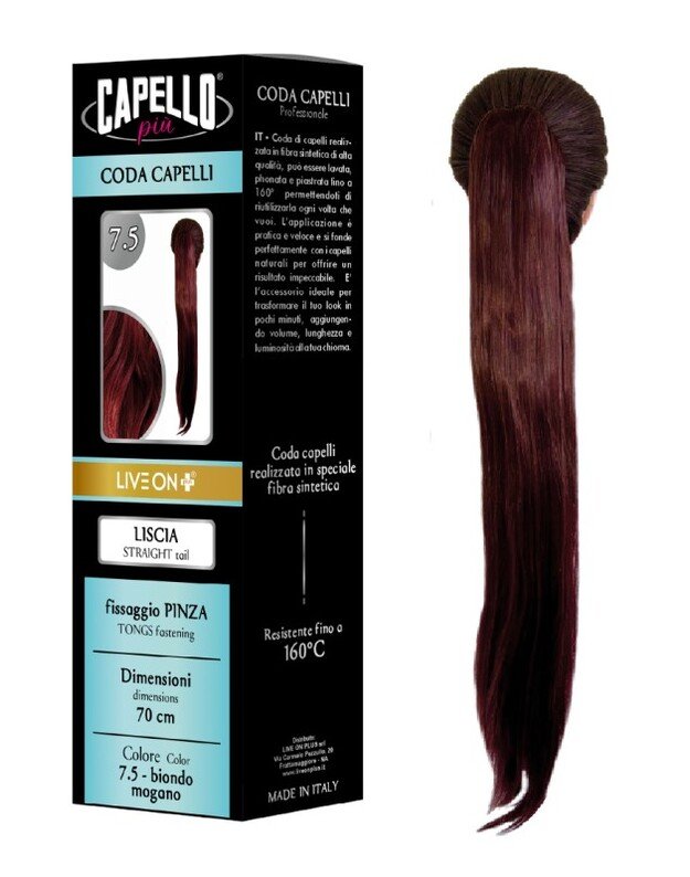 Live On Plus prisegami plaukai Capello 70 cm Nr. 7.5