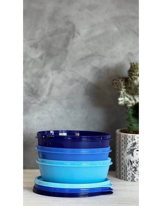 Tupperware Super Trio rinkinys. Dubenys: 1 litro  1,5 ir 2  2