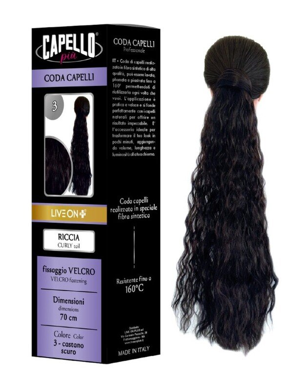 Live On Plus prisegami plaukai garbanoti Capello 70 cm Nr. 3