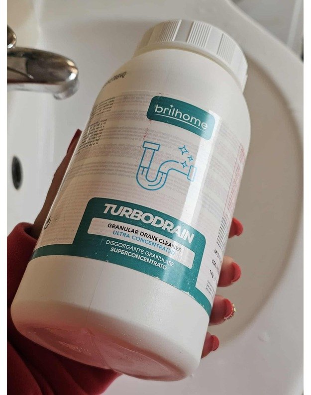 Vamzdžių valymo granulės 1 kg - Chogan Brilhome Turbodrain Ultra concentrated granular drain cleaner  1
