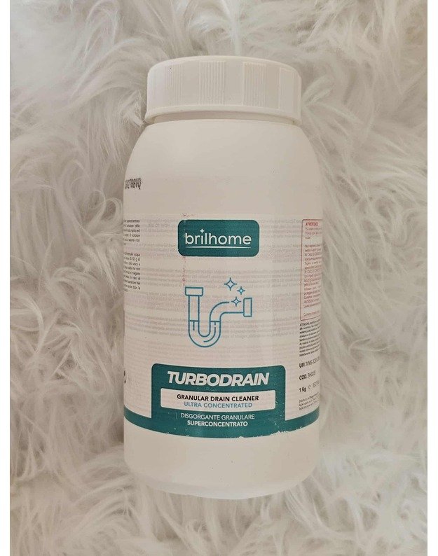 Vamzdžių valymo granulės 1 kg - Chogan Brilhome Turbodrain Ultra concentrated granular drain cleaner 
