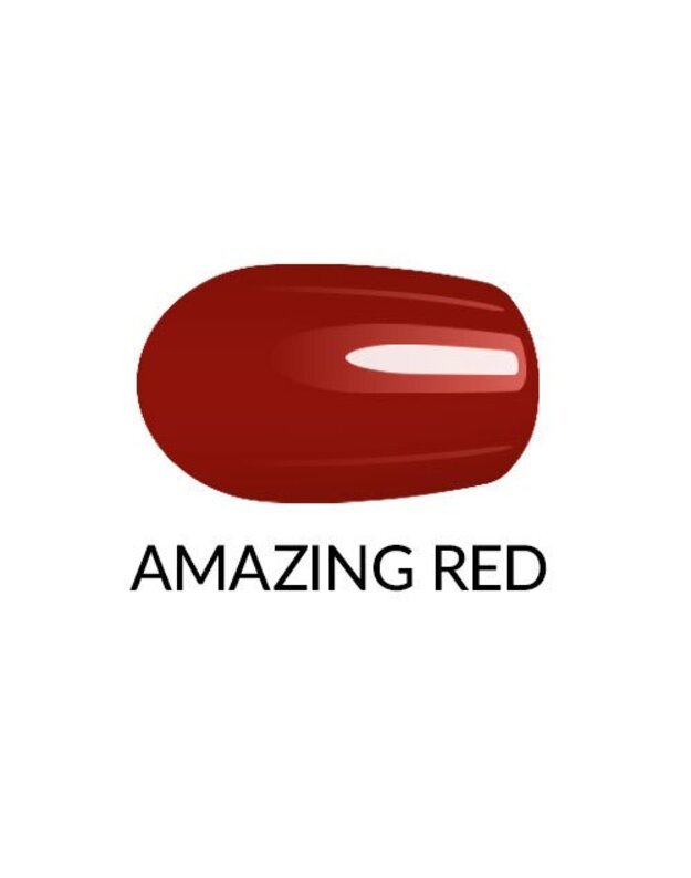 Nagų lakas GEL FINISH - Amazing Red