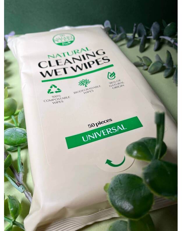 Natūralios universalios drėgnos valymo servetėlės Smart&Clean Bio